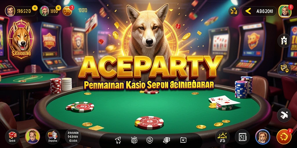 Tampilan gameplay seru dan interaktif dalam ACEPARTY.