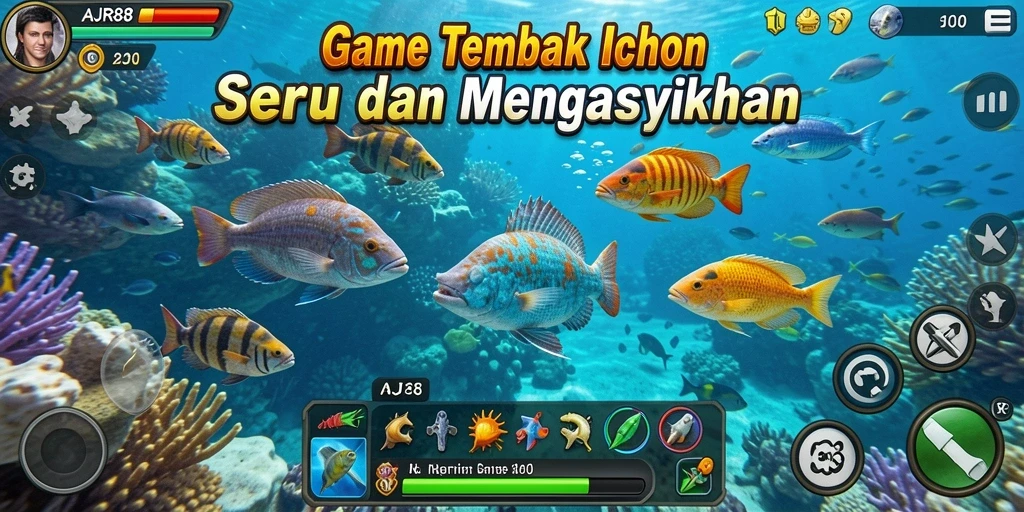 Screeshot gameplay menarik dari AJR88 yang menampilkan aksi Tembak Ikan.