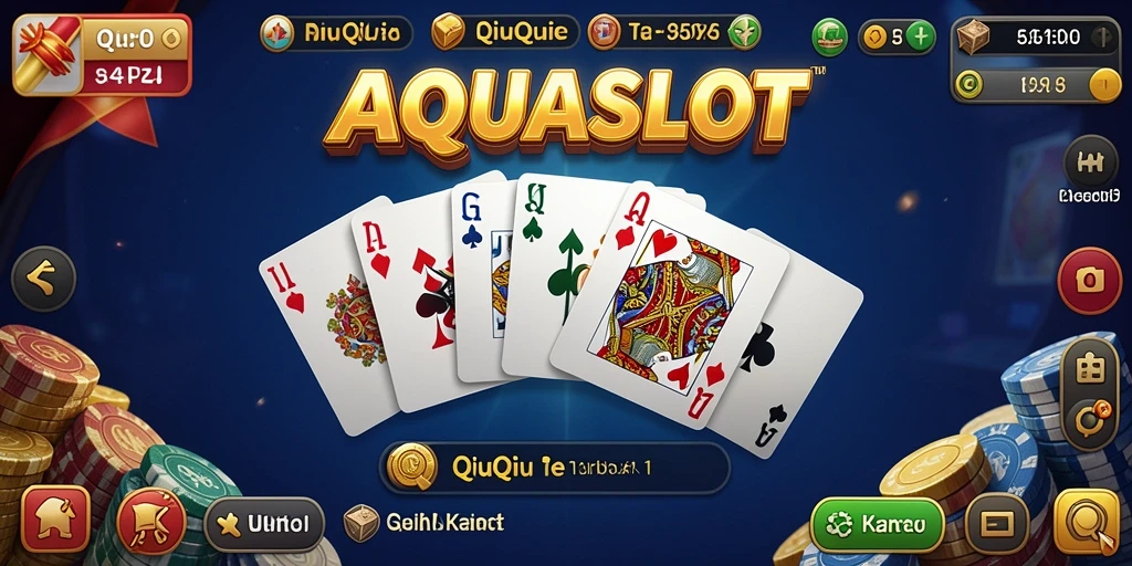 Gameplay AQUASLOT yang seru dan mendebarkan dalam permainan QiuQiu.