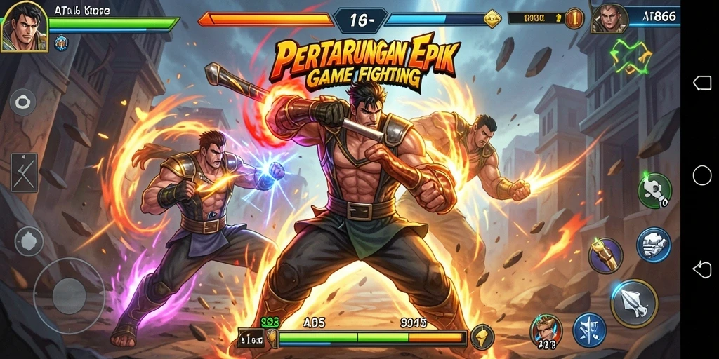 Screenshot AT866 menampilkan aksi pertarungan yang intens dan mendebarkan.