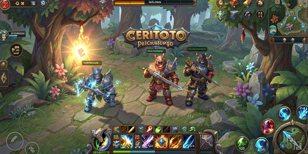 Screenshot gameplay CERITOTO menampilkan pertempuran seru dalam dunia MMORPG.
