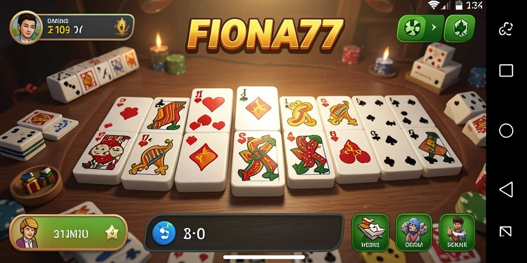 Tampilan menarik dari gameplay Domino FIONA77 yang mengasyikkan.