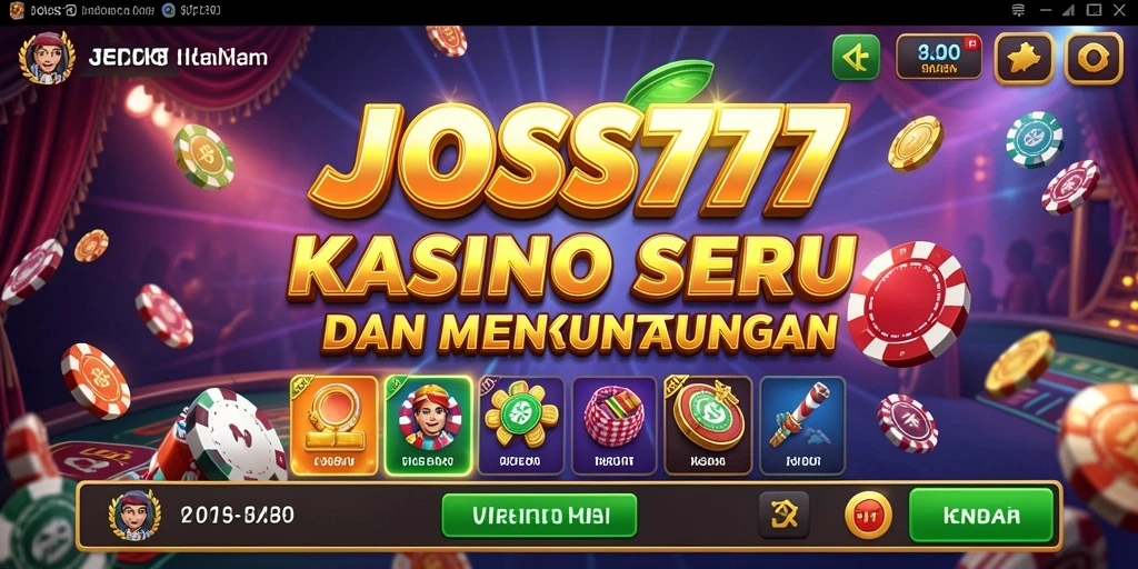 Screenshot utama JOSS777 menampilkan gameplay Kasino yang menarik dan mengasyikkan.