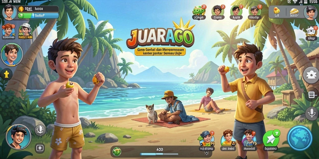 Tampilan menarik dan seru dari gameplay JUARAGO.