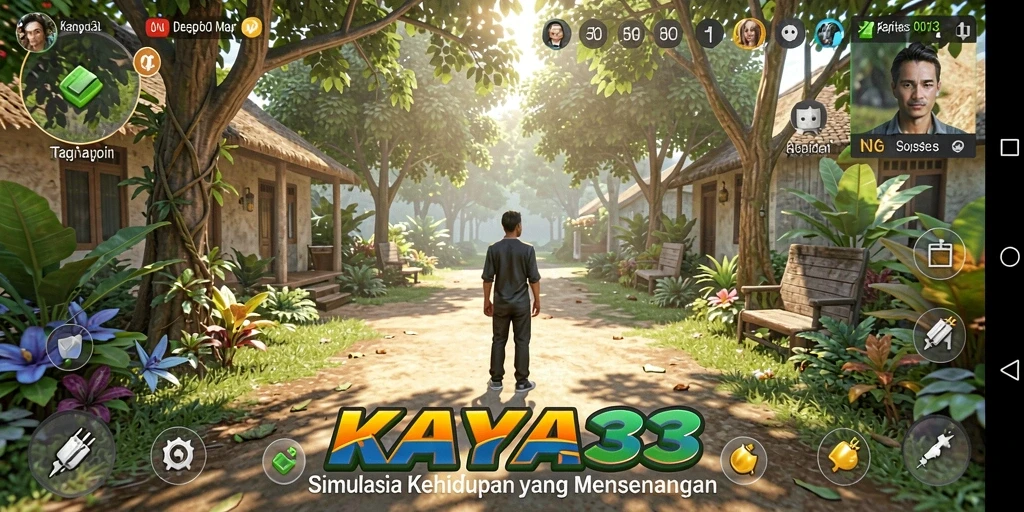 Tangkapan layar KAYA33 menampilkan gameplay simulasi kehidupan yang menarik.