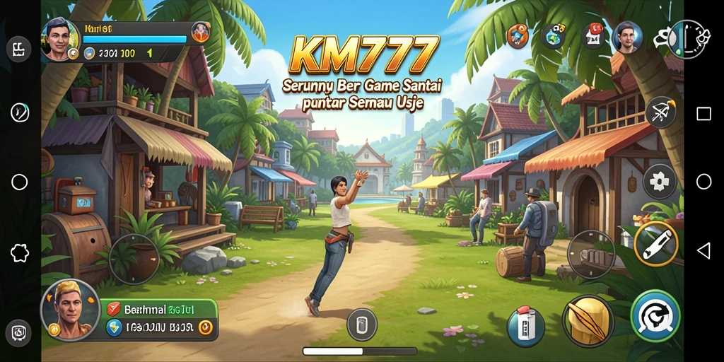 Screenshot menampilkan gameplay asyik dari KM777 dalam suasana santai.