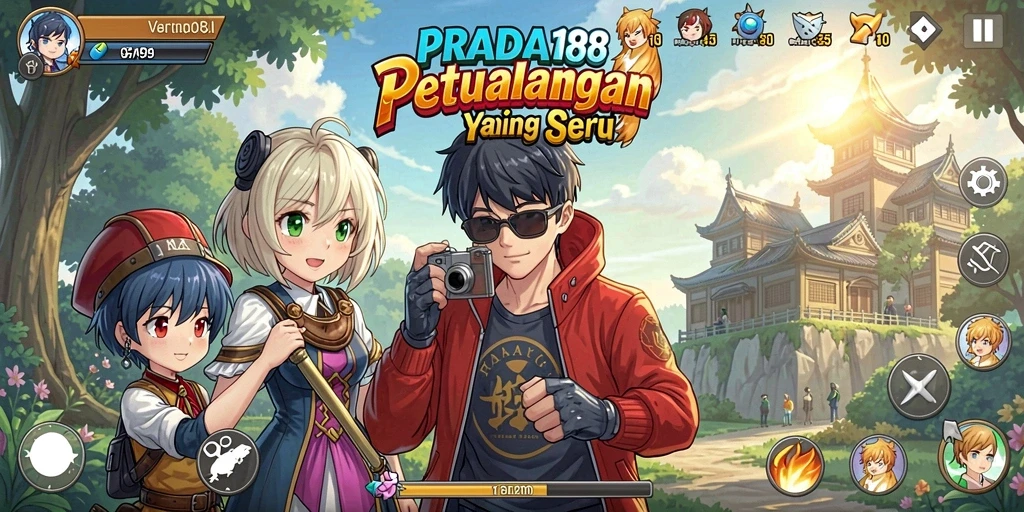 Tampilan gameplay PRADA188 dengan karakter anime yang mengagumkan.