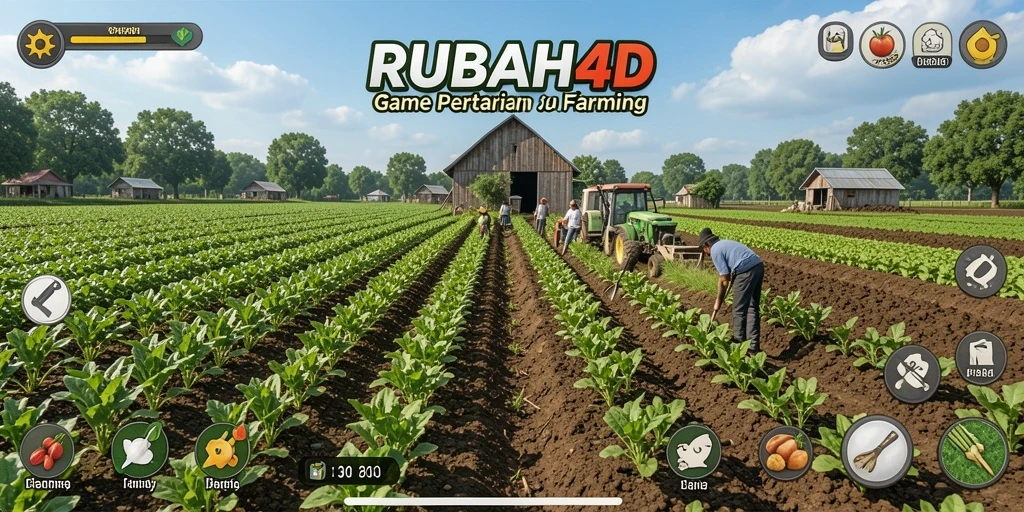 Gameplay menarik dari game Farming RUBAH4D dengan aktivitas bertani.