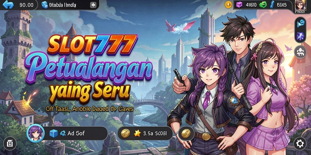 Gameplay SLOT777 yang penuh warna dengan karakter anime yang menarik.
