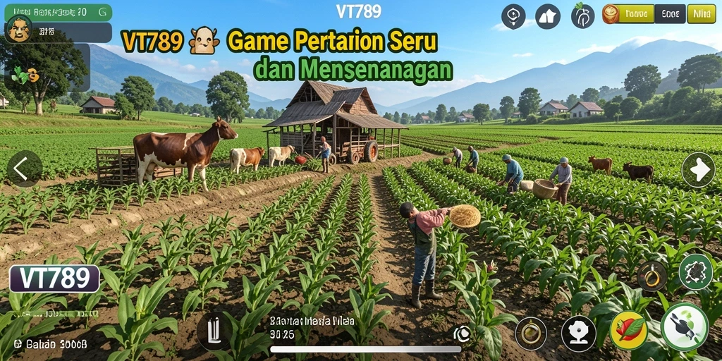 Gameplay VT789 yang menampilkan aktivitas pertanian yang seru dan realistis.