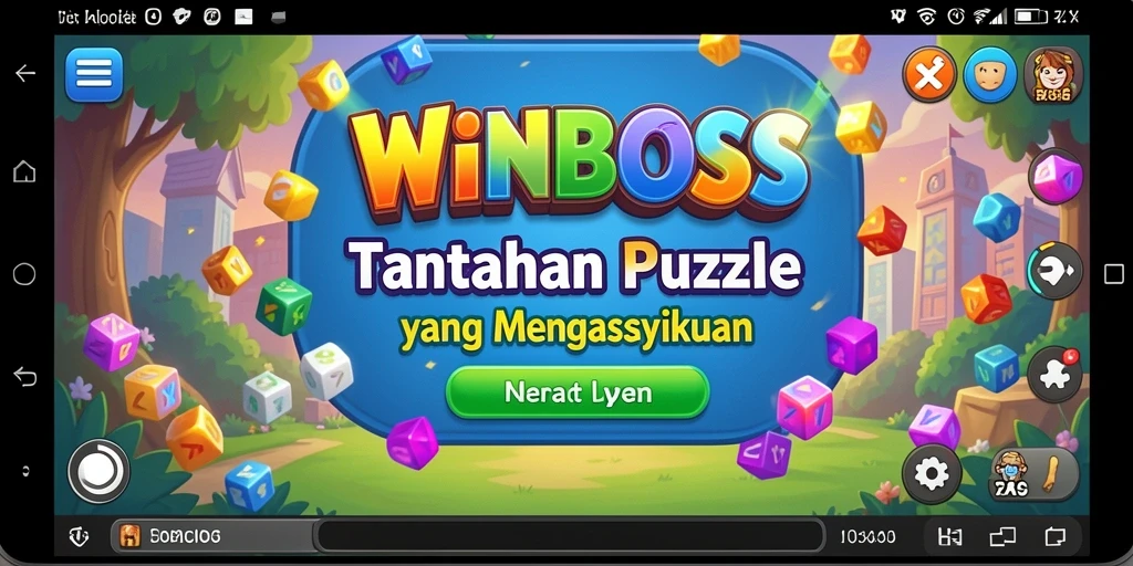 Tampilan gameplay WINBOSS yang menantang dan penuh warna.