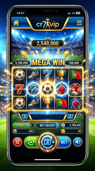 Screenshot aplikasi cr7vip dengan koleksi terlengkap.